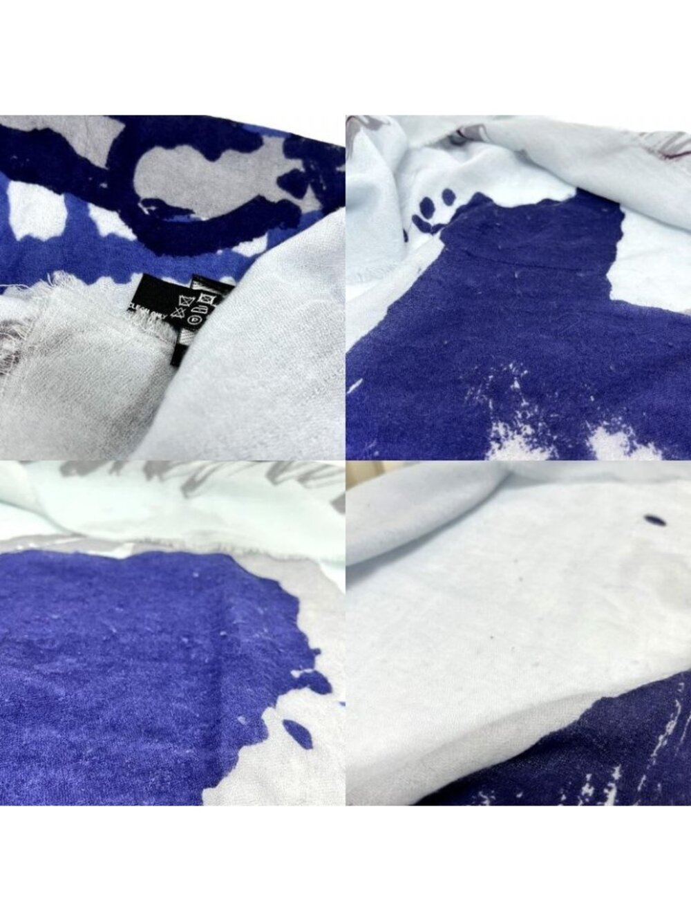 Chanel Shawl No5 Perfume Cashmere Blue - Picture 7 of 9